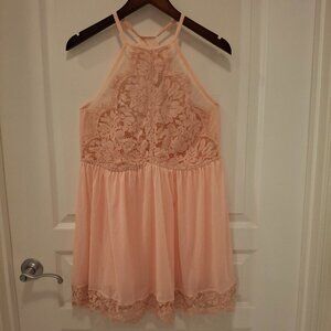 Torrid Curve - Pink lace halter babydoll